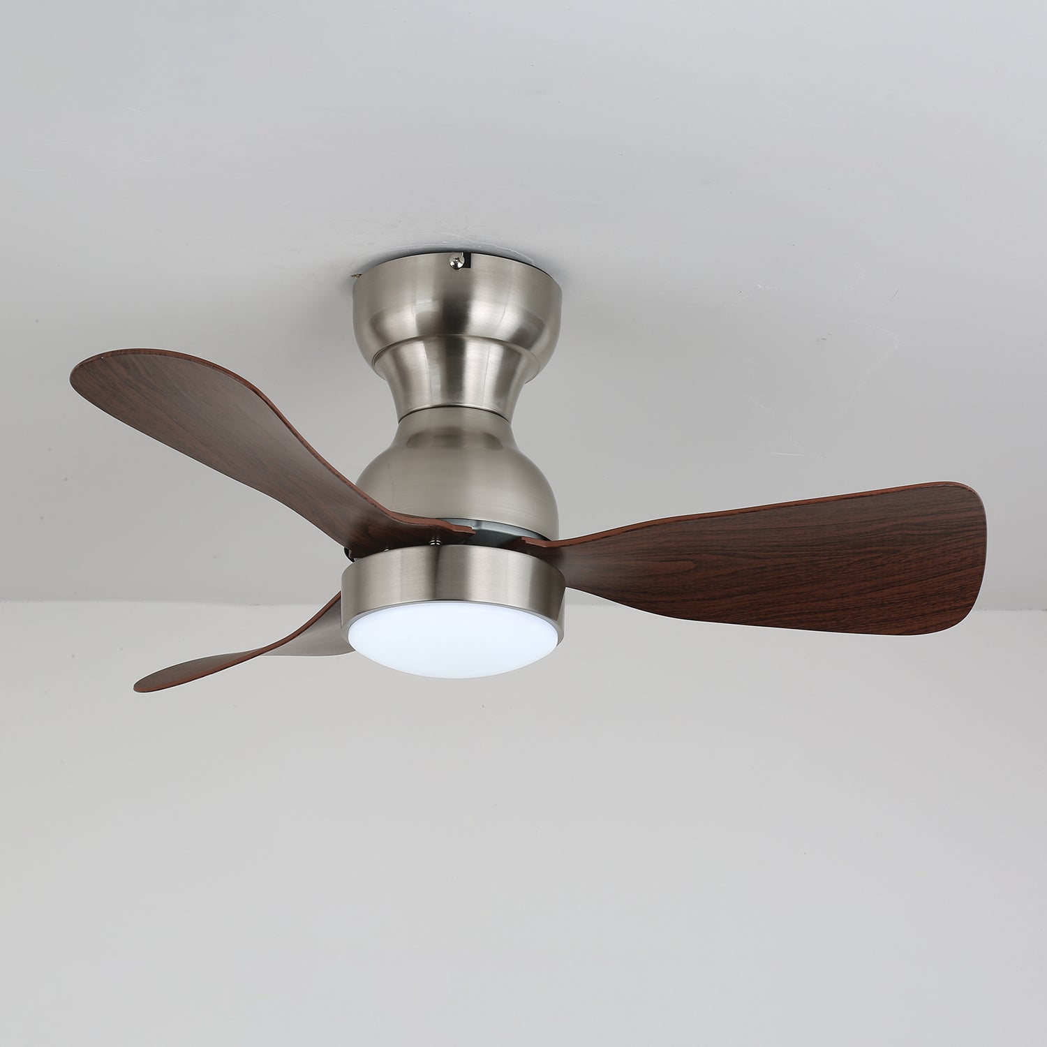 Civico Spin Designer Walnut Ceiling Fan Light
