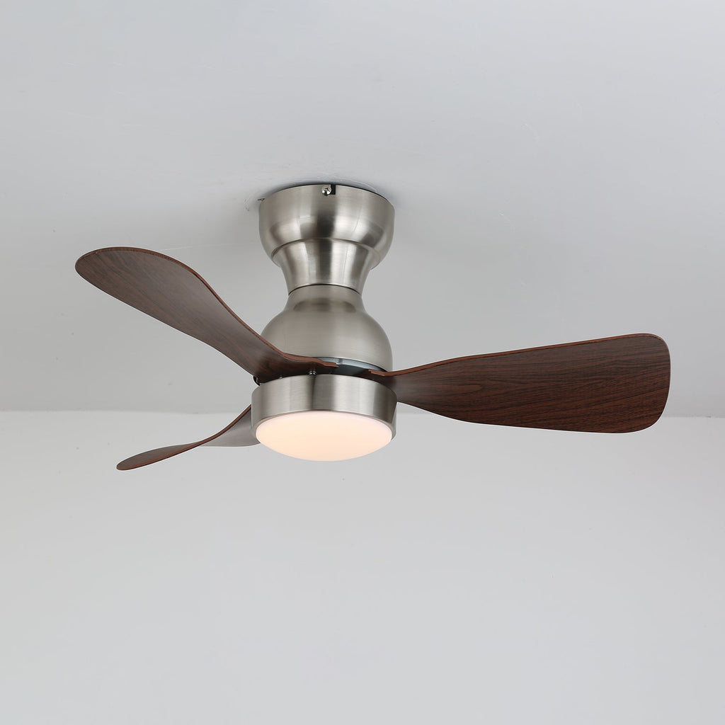 Civico Spin Designer Walnut Ceiling Fan Light