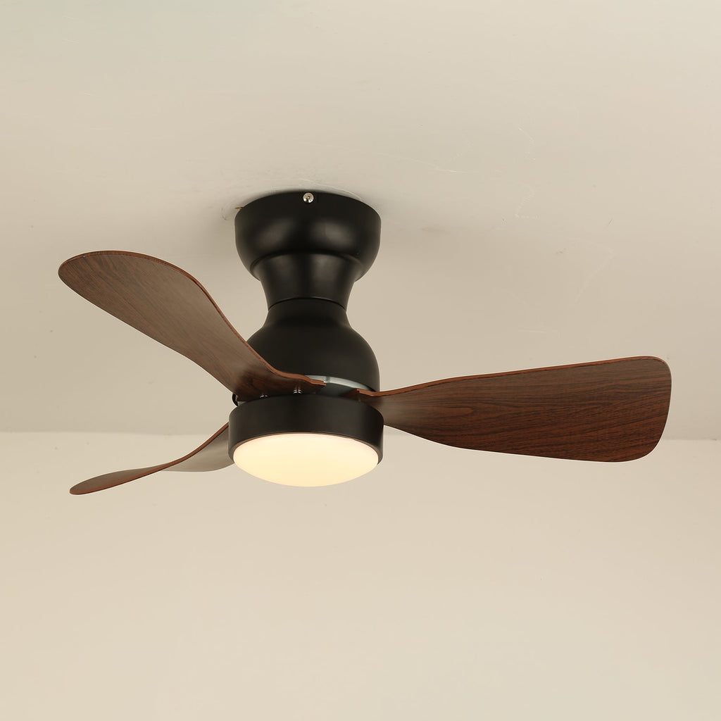 Civico Spin Designer Walnut Ceiling Fan Light