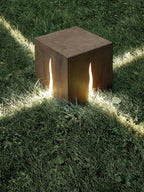 Crack Cube Sculpted Garden Light