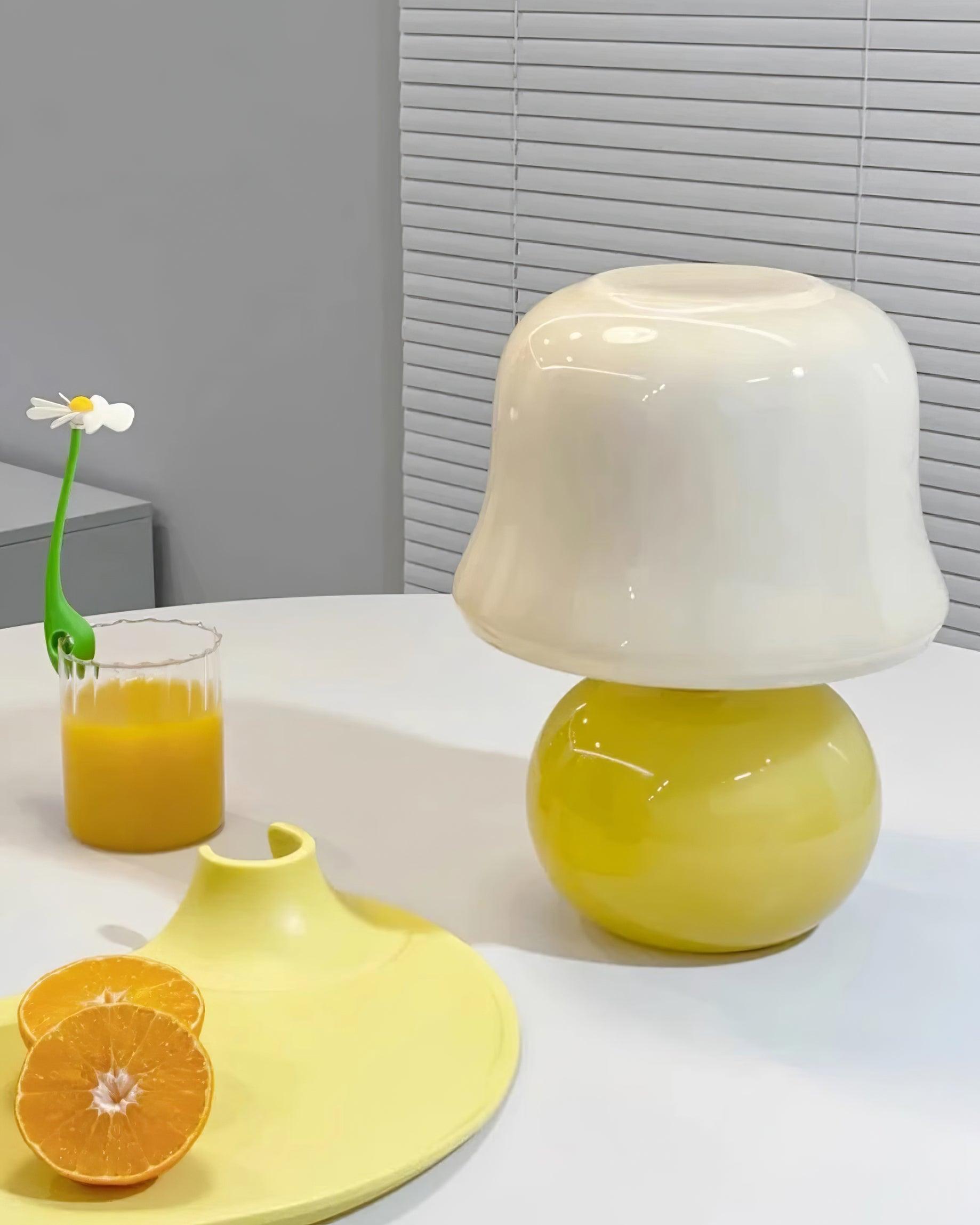 Luxury Cream Mushroom Table Lamp
