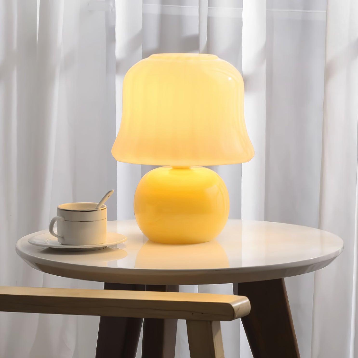 Luxury Cream Mushroom Table Lamp