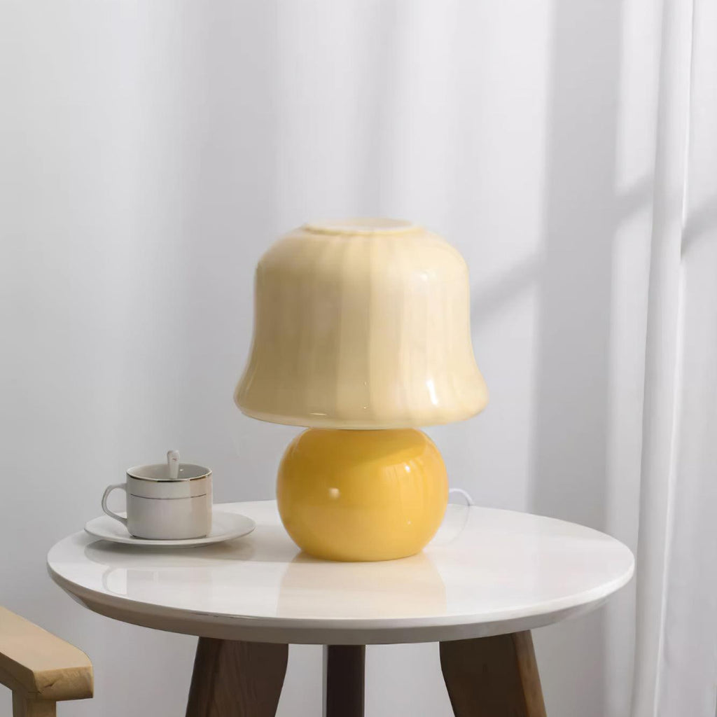 Luxury Cream Mushroom Table Lamp