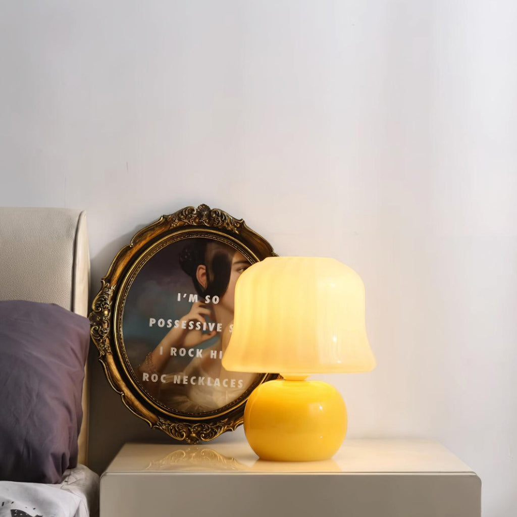 Luxury Cream Mushroom Table Lamp