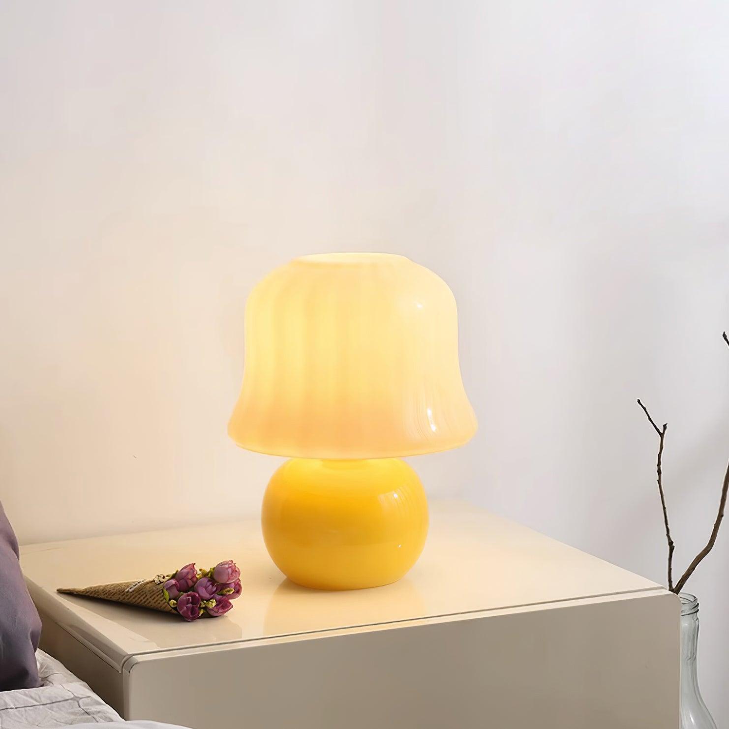 Luxury Cream Mushroom Table Lamp