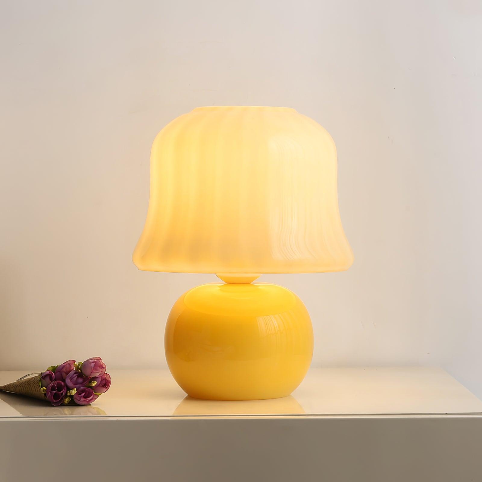 Luxury Cream Mushroom Table Lamp