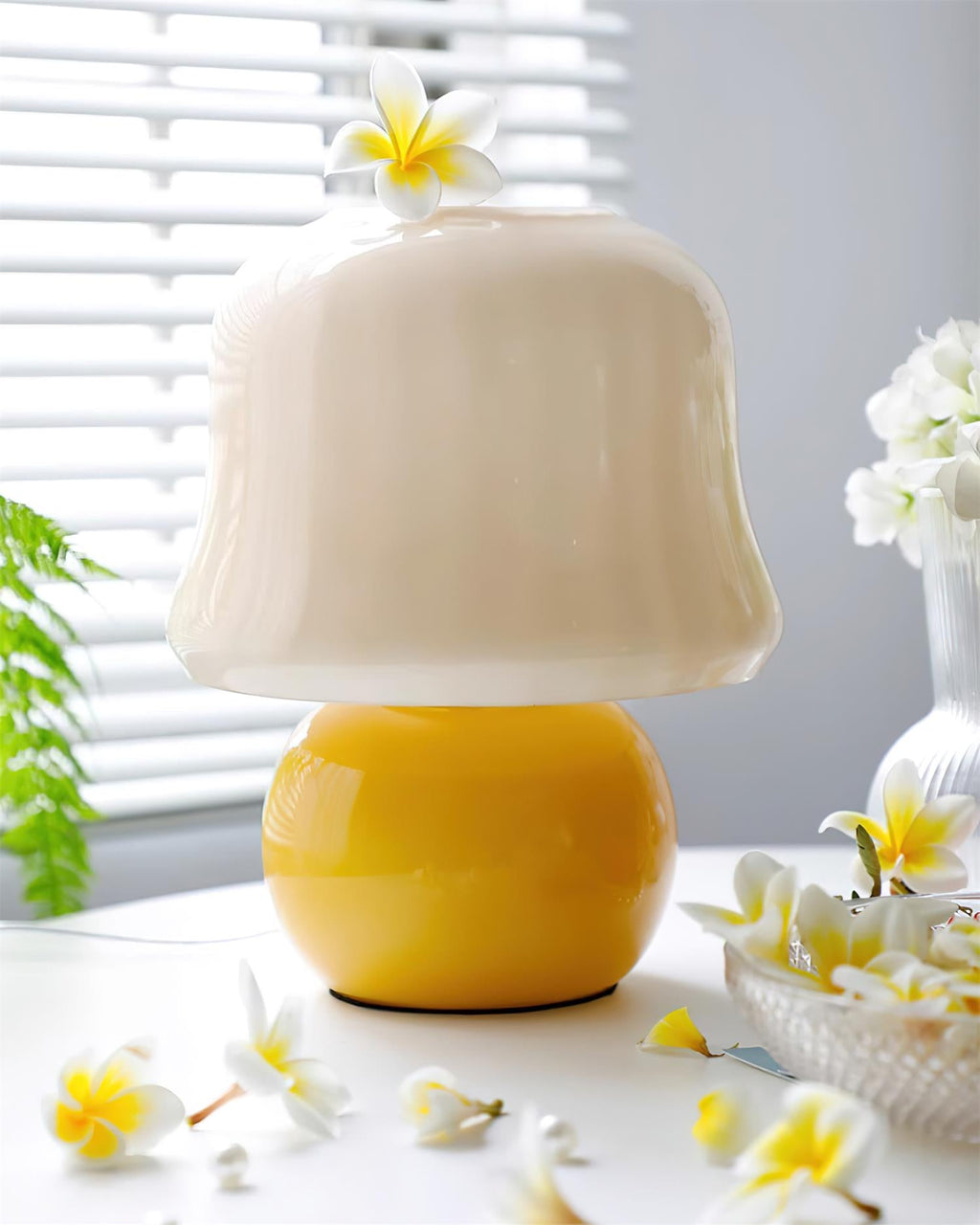 Luxury Cream Mushroom Table Lamp