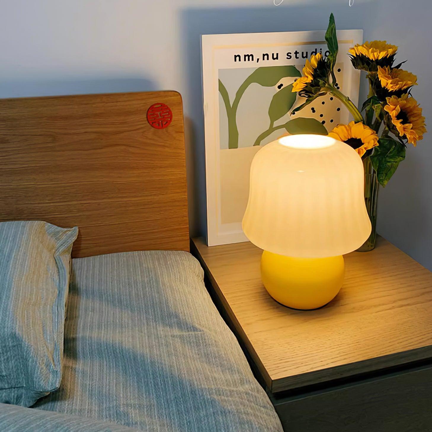 Luxury Cream Mushroom Table Lamp