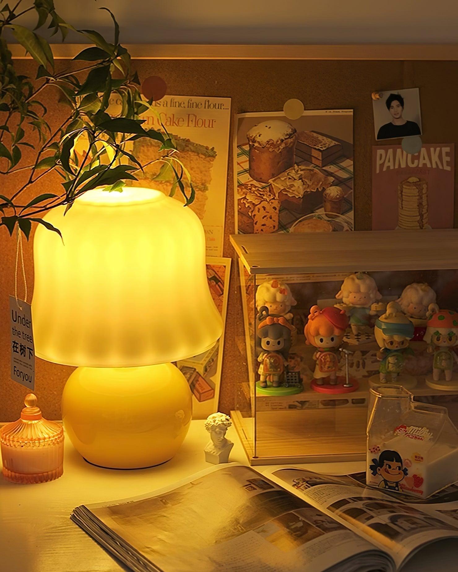 Luxury Cream Mushroom Table Lamp