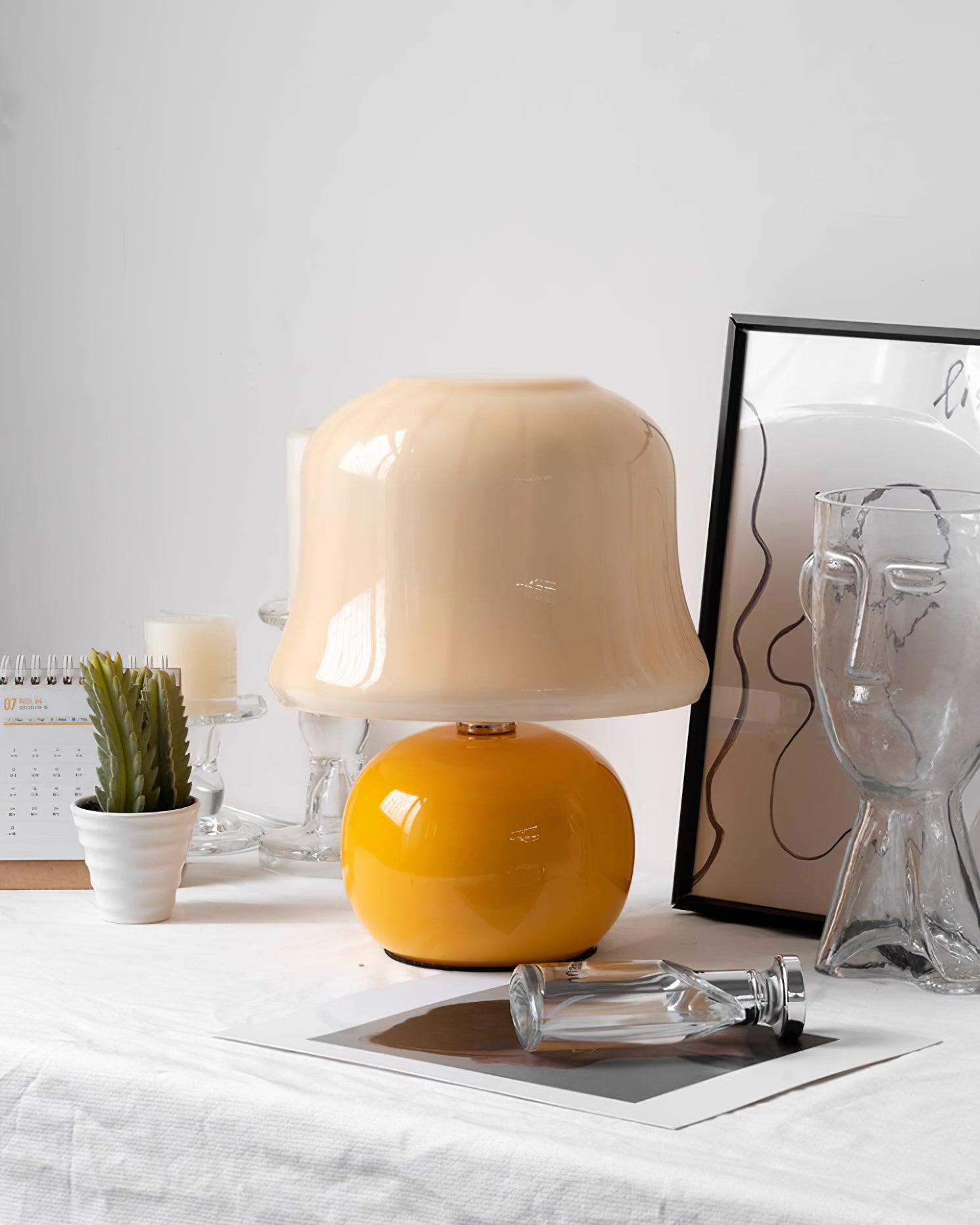 Luxury Cream Mushroom Table Lamp