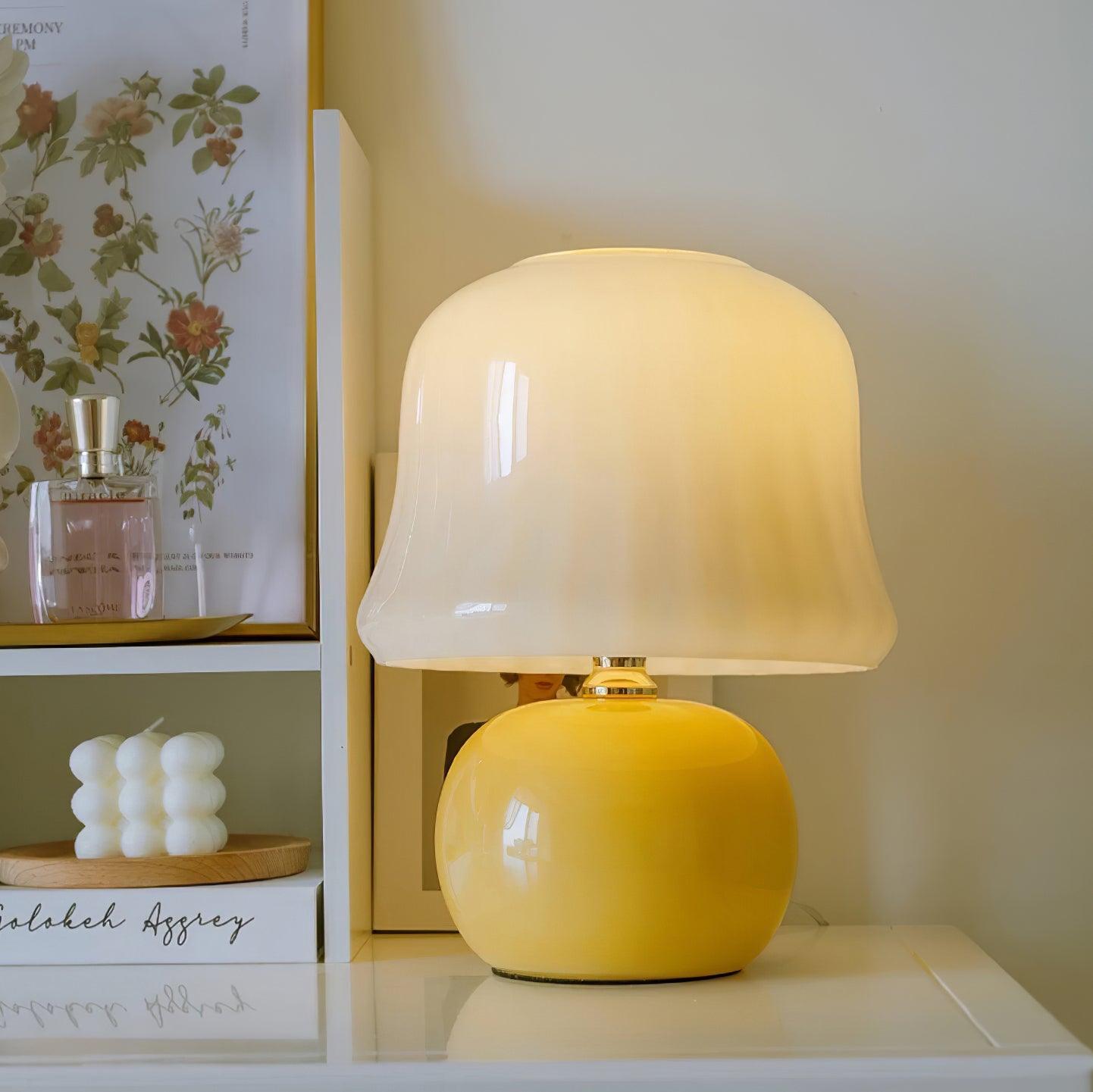 Luxury Cream Mushroom Table Lamp