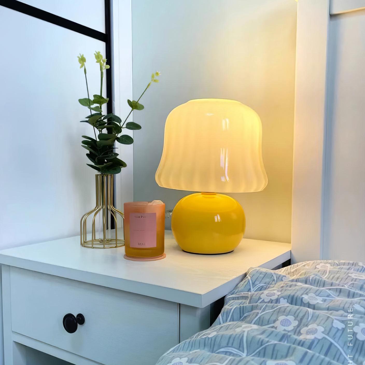 Luxury Cream Mushroom Table Lamp