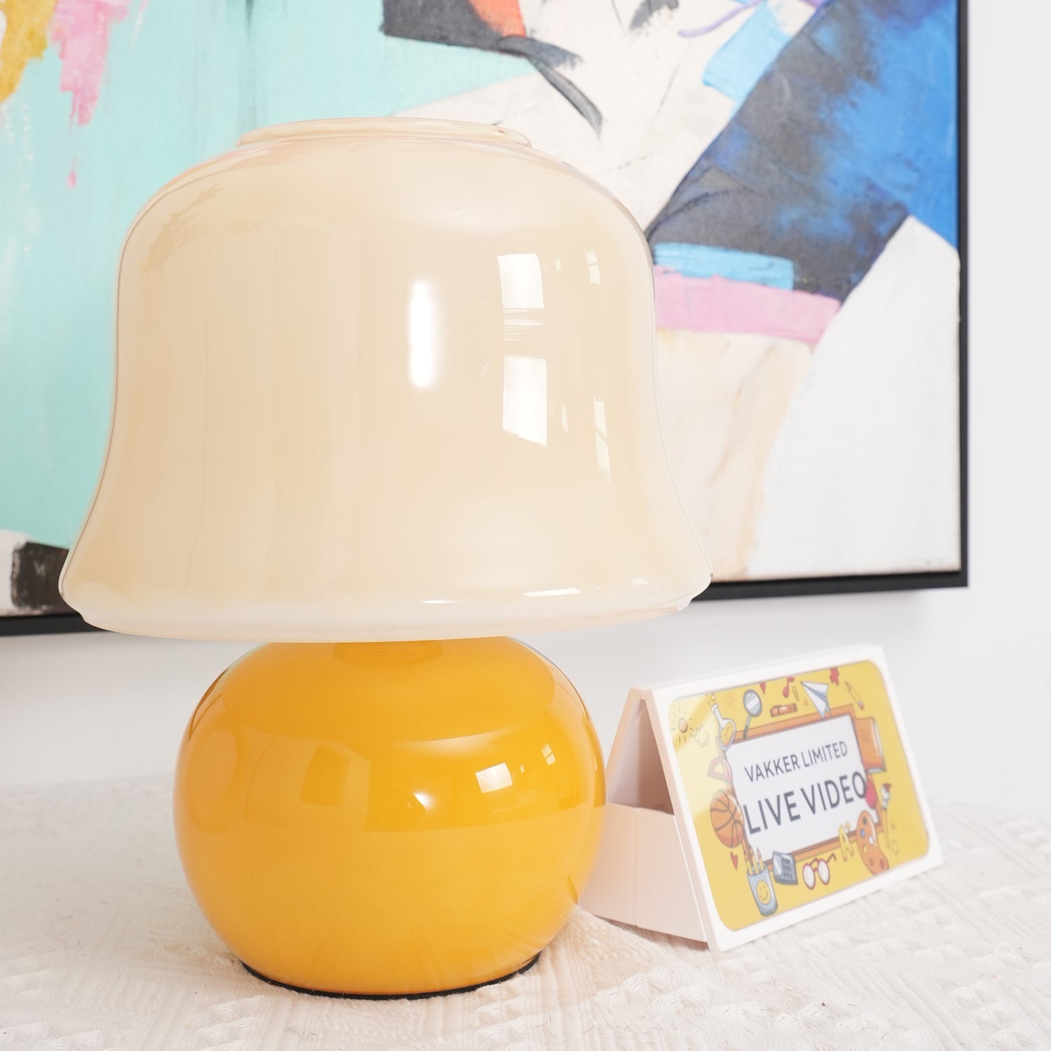 Luxury Cream Mushroom Table Lamp