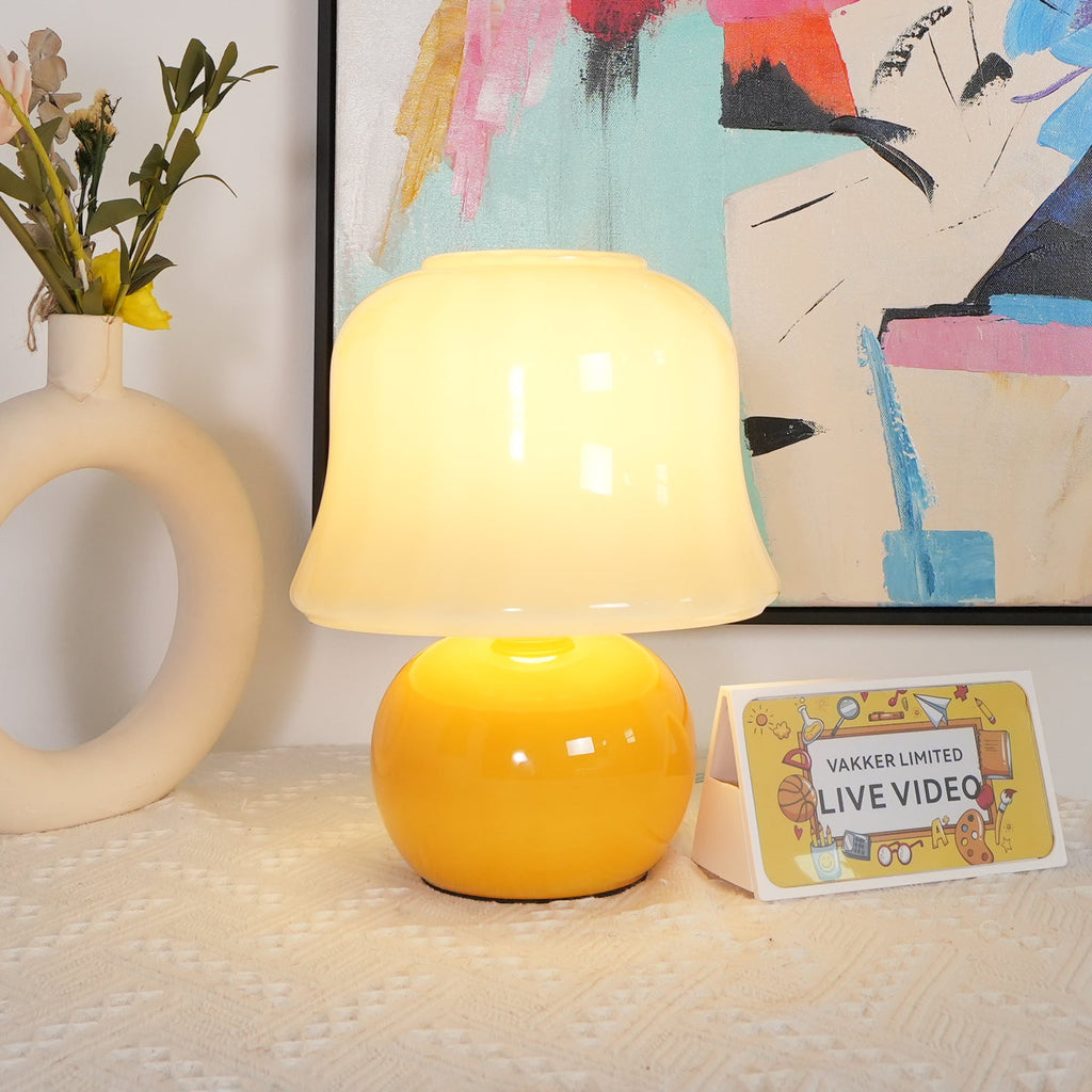 Luxury Cream Mushroom Table Lamp