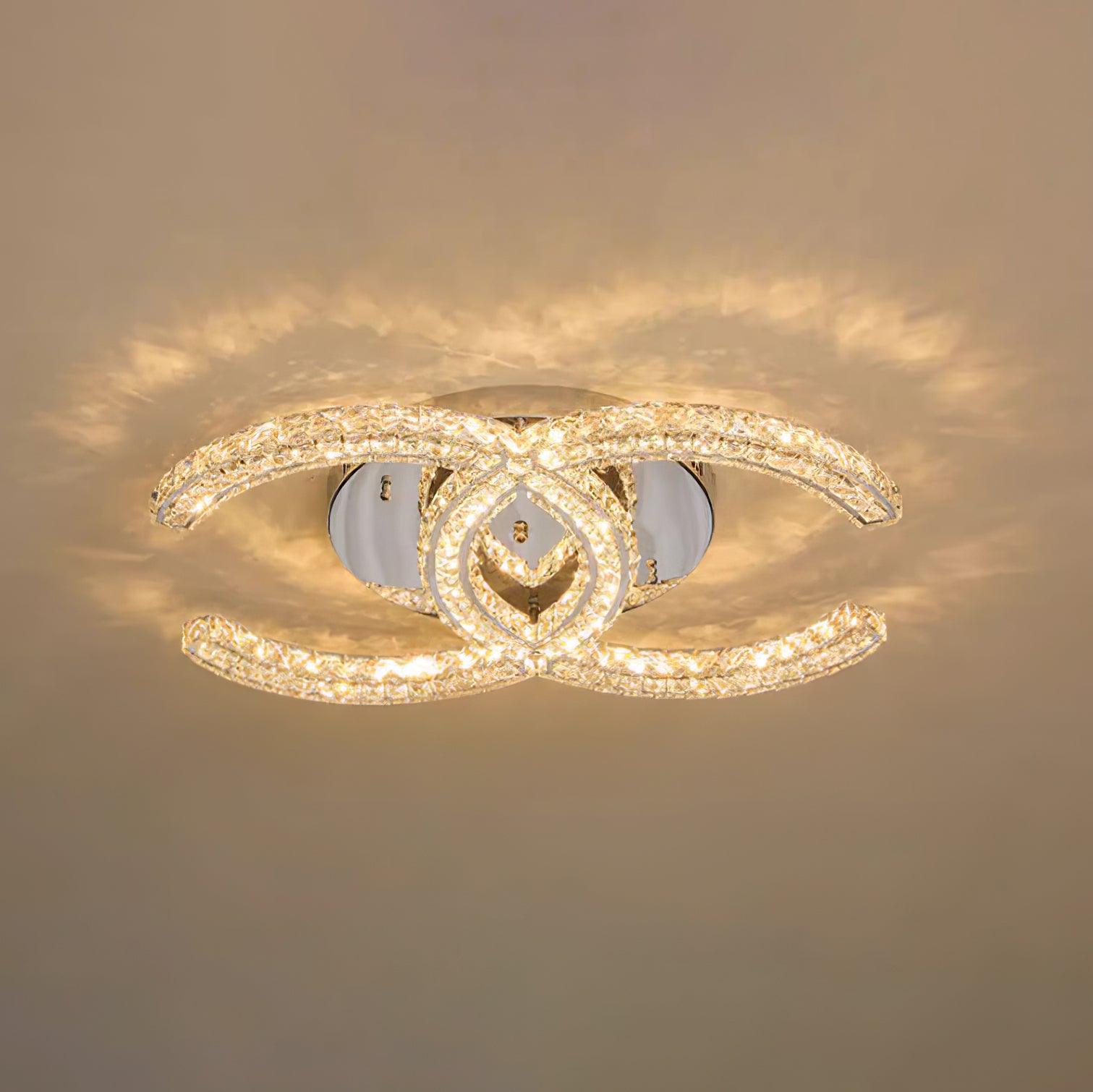 Contemporary Crystal Ceiling Light