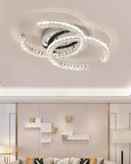 Contemporary Crystal Ceiling Light
