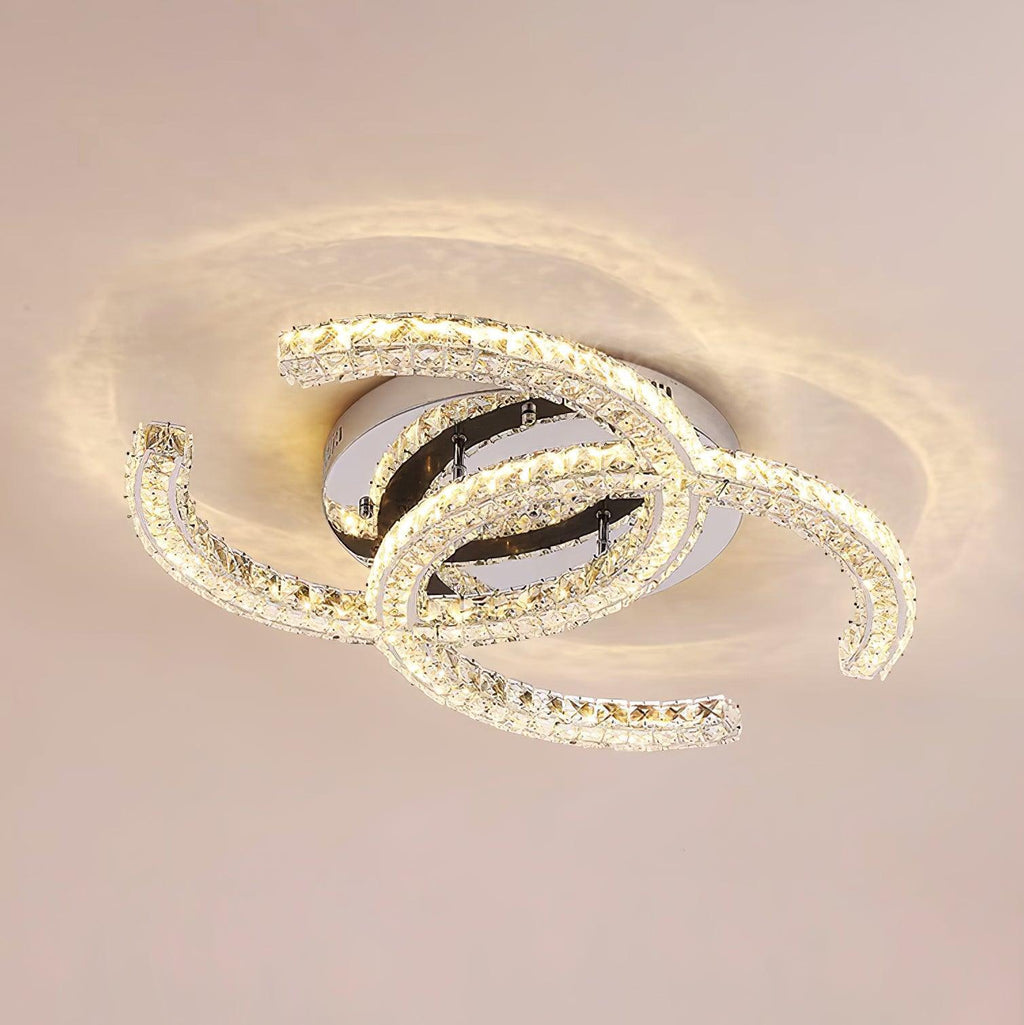Contemporary Crystal Ceiling Light