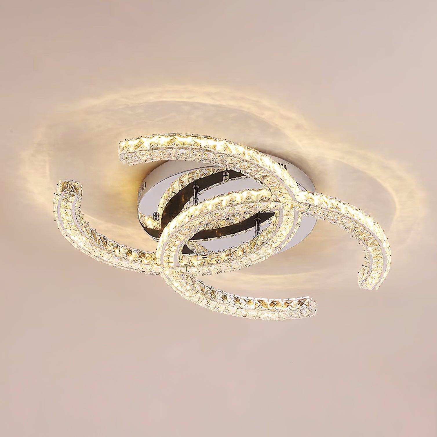 Contemporary Crystal Ceiling Light
