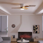 Nordic Wood Blade Ceiling Fan Light