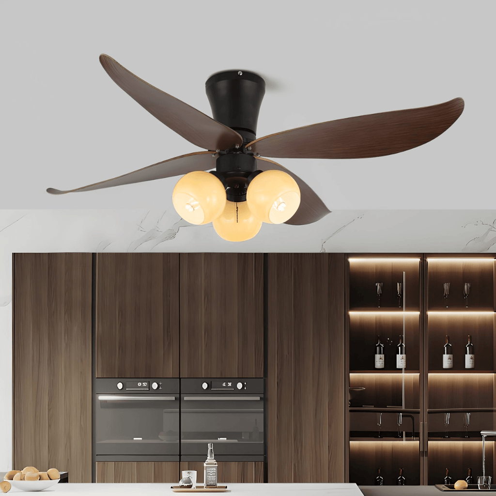 Arbora Bloom Petal Wood Ceiling Fan Light