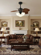 Floriva Vintage Botanical Ceiling Fan Light