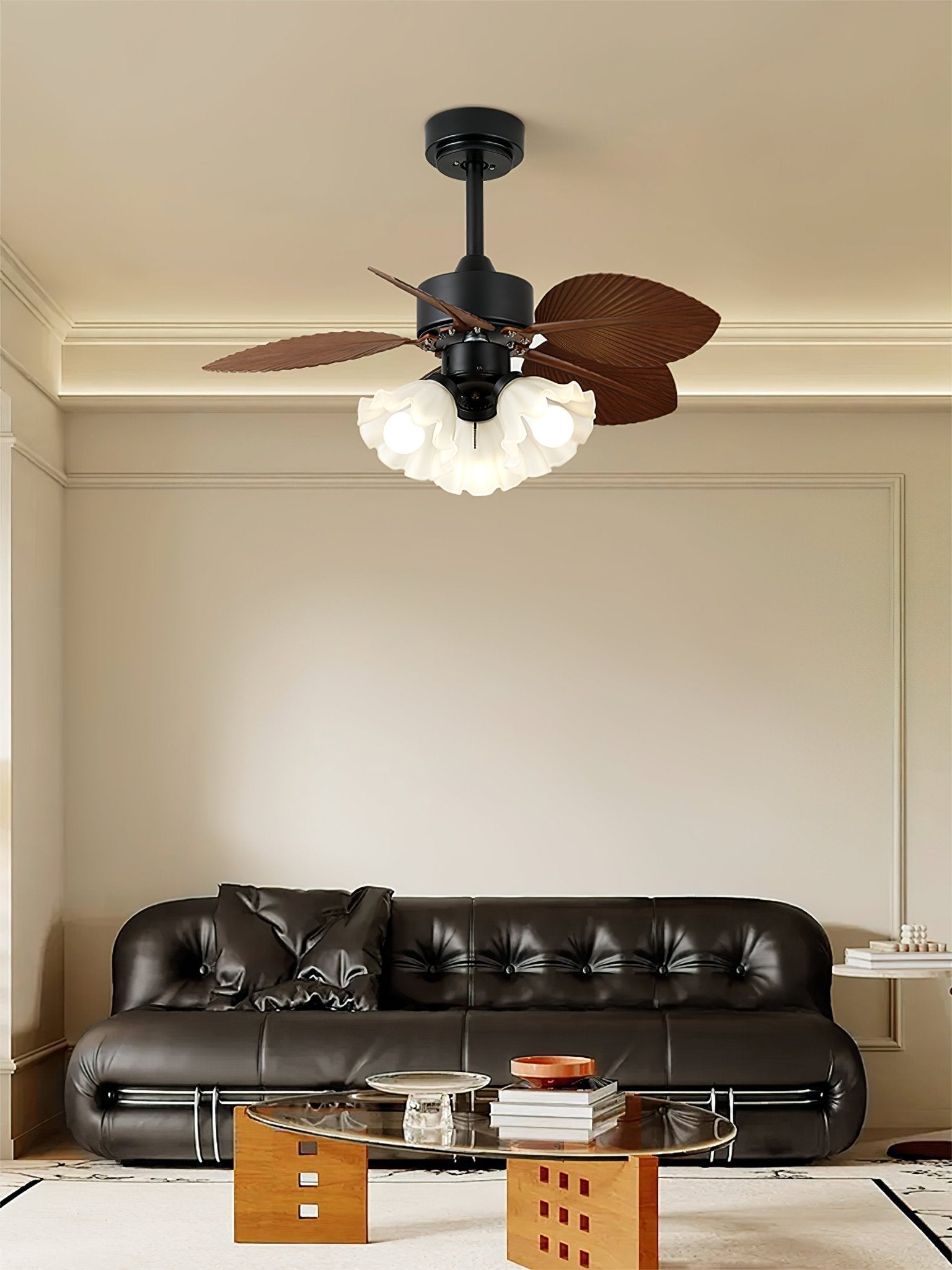 Floriva Vintage Botanical Ceiling Fan Light