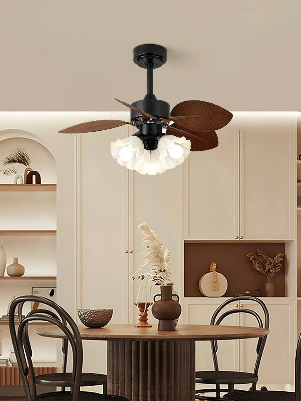 Floriva Vintage Botanical Ceiling Fan Light