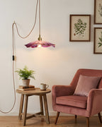 Flora Glass Plug-In Pendant Light
