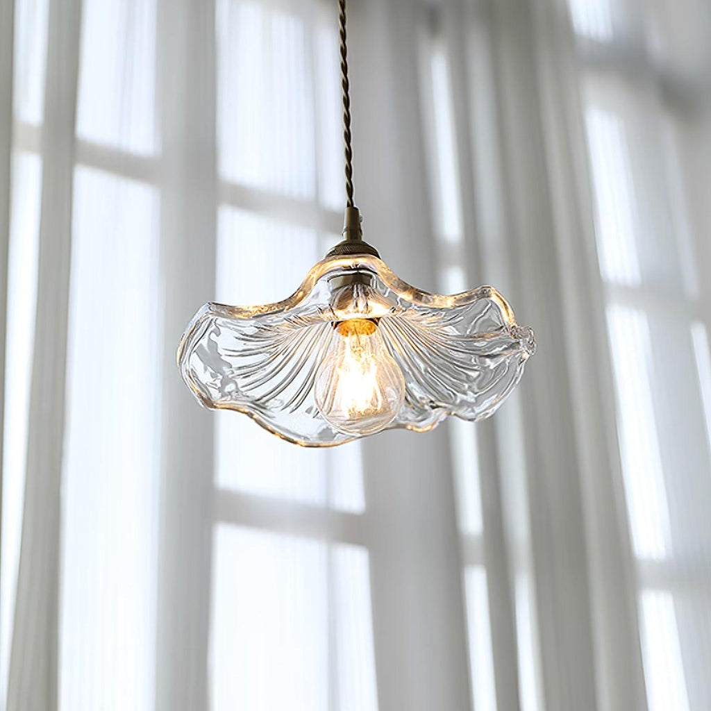 Flower Petal Glass Pendant Light