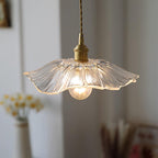 Flower Petal Glass Pendant Light