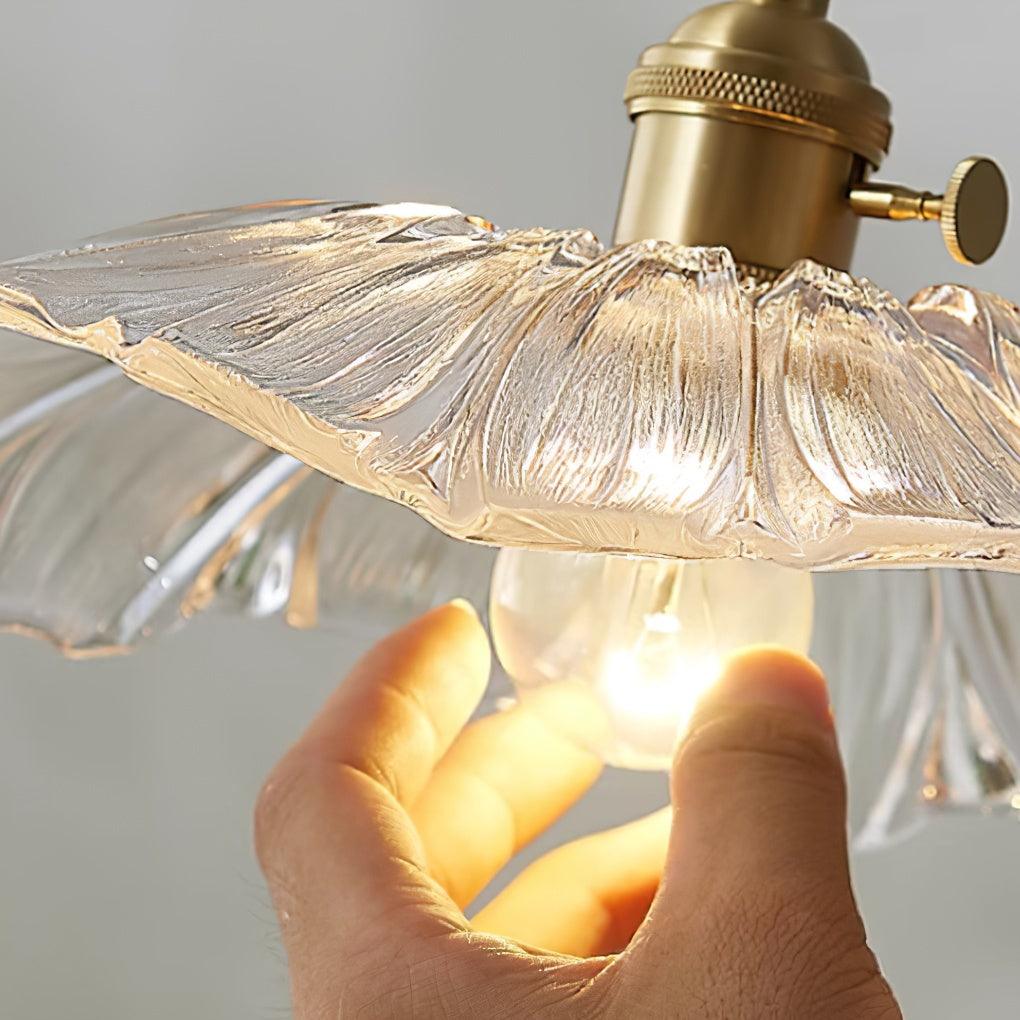Flower Petal Glass Pendant Light