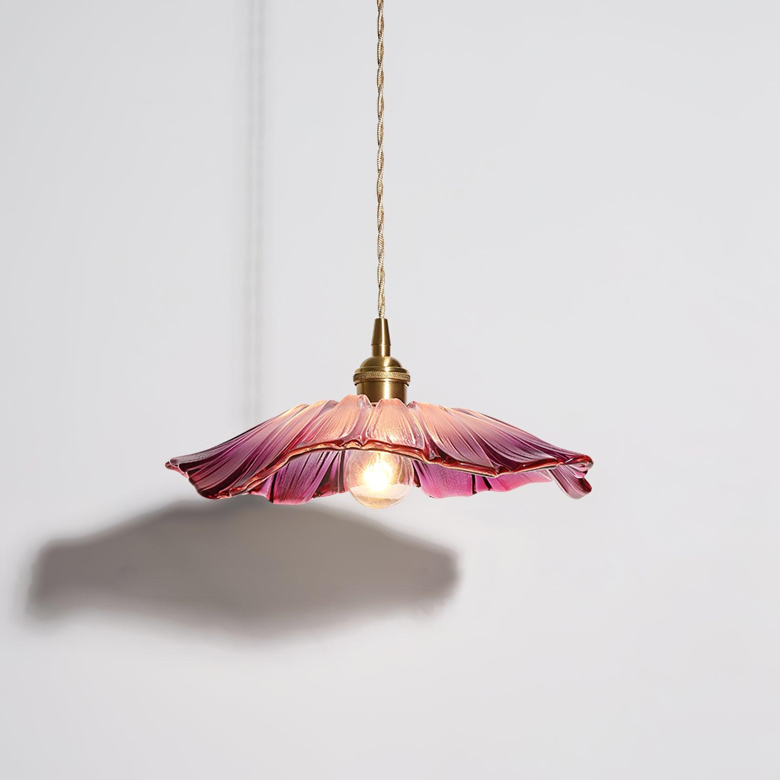 Flower Petal Glass Pendant Light