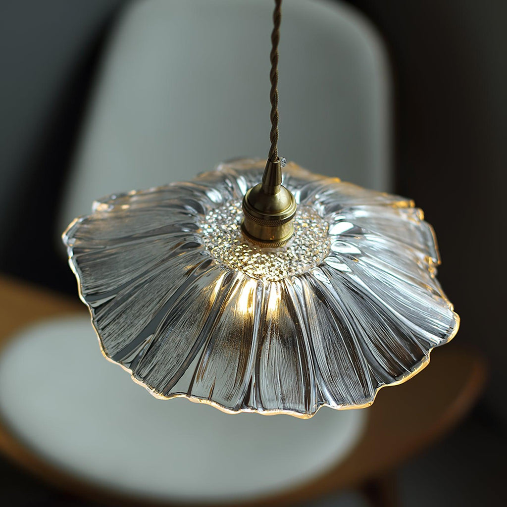 Flower Petal Glass Pendant Light