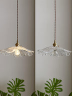 Flower Petal Glass Pendant Light