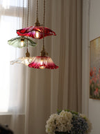 Flora Glass Plug-In Pendant Light
