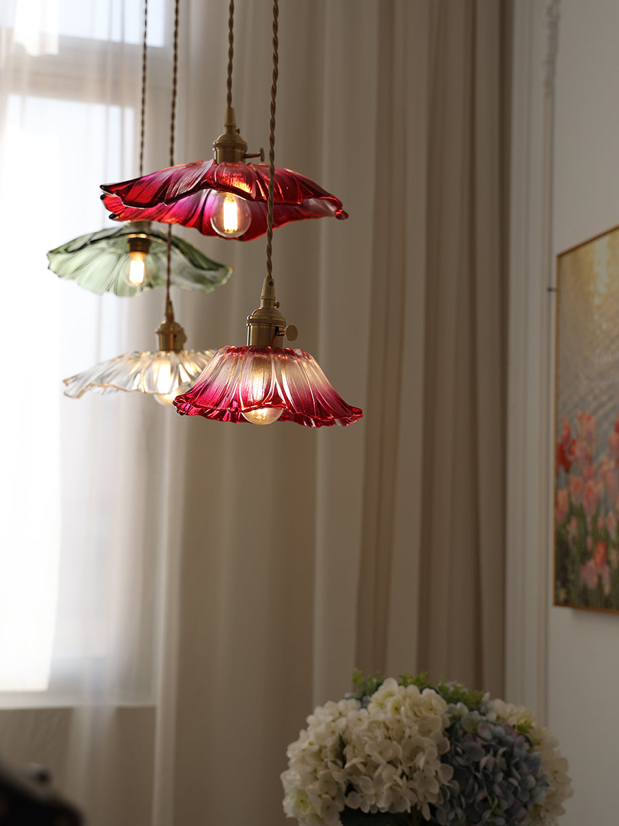 Flora Glass Plug-In Pendant Light