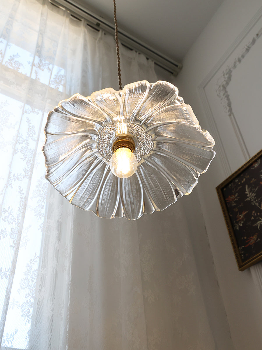 Flora Glass Plug-In Pendant Light