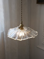 Flora Glass Plug-In Pendant Light