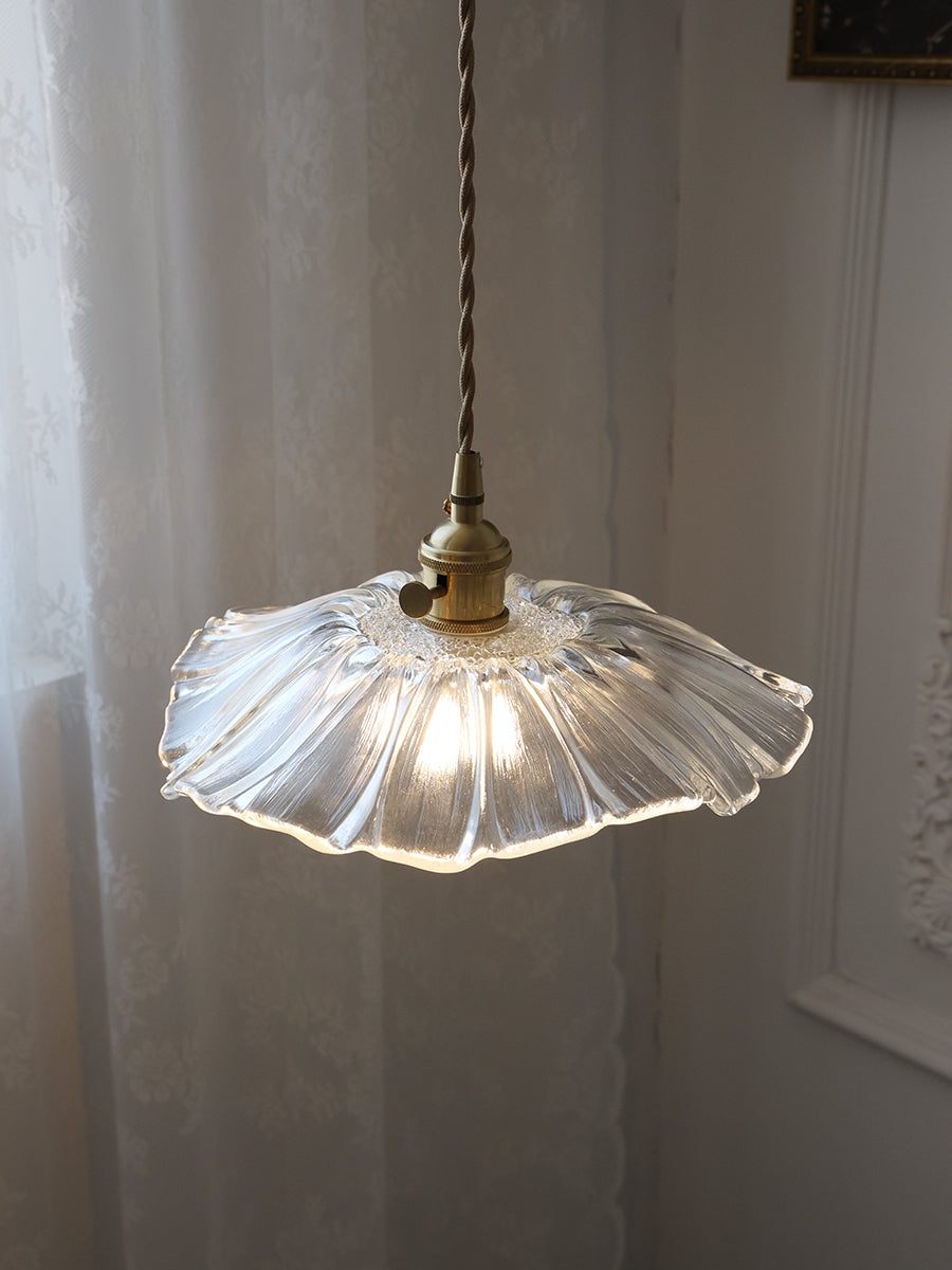 Flora Glass Plug-In Pendant Light