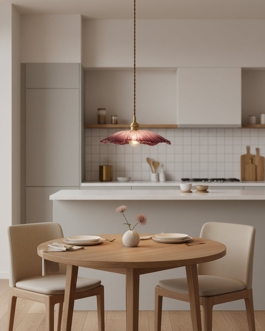 Flora Glass Plug-In Pendant Light