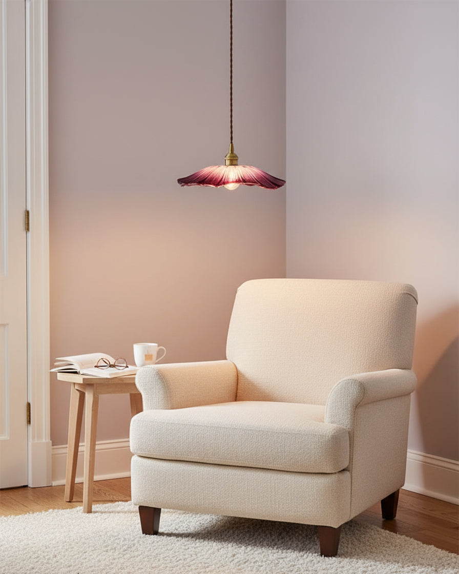 Flora Glass Plug-In Pendant Light