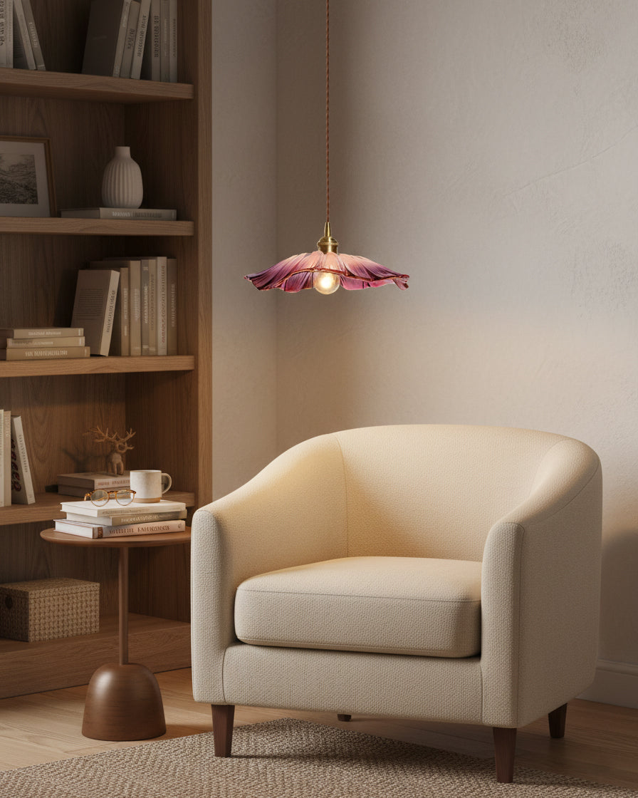 Flora Glass Plug-In Pendant Light