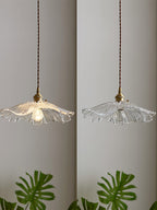 Flora Glass Plug-In Pendant Light