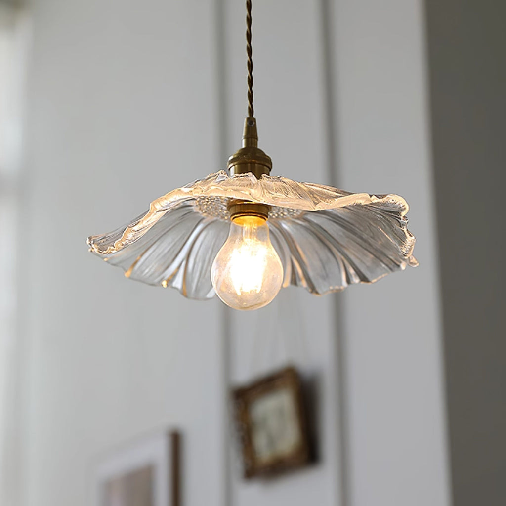 Flora Glass Plug-In Pendant Light