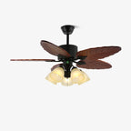 Banana Leaf Ceiling Fan Light with Tropical Blades