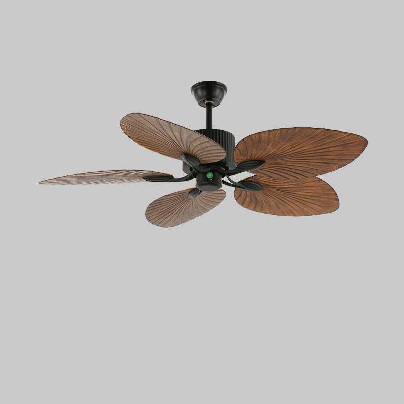 Sculptural Banana Leaf Ceiling Fan Light Fixture