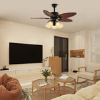 Banana Leaf Ceiling Fan Light with Tropical Blades