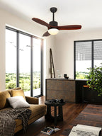 Harborough Sculpted Wood Blade Ceiling Fan Light