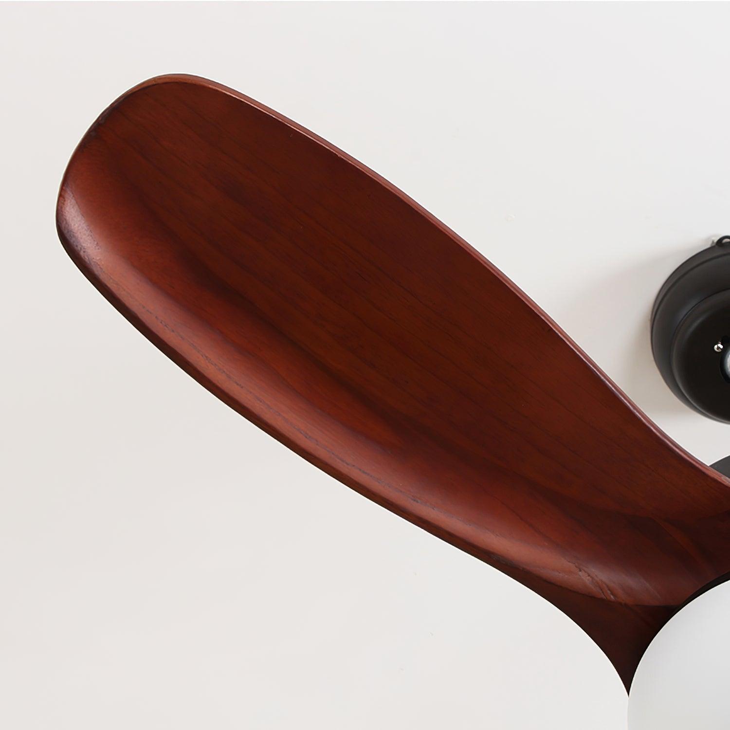 Harborough Sculpted Wood Blade Ceiling Fan Light