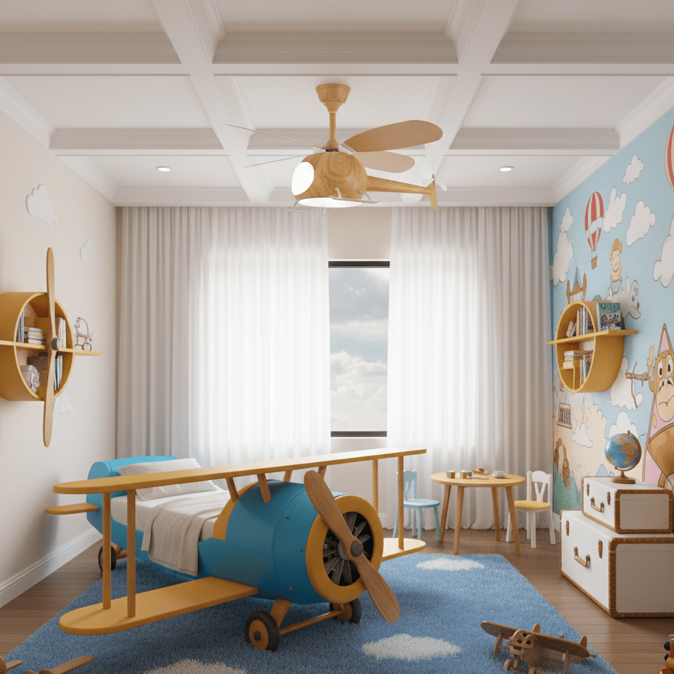 Modern Helicopter Blade Ceiling Fan Light